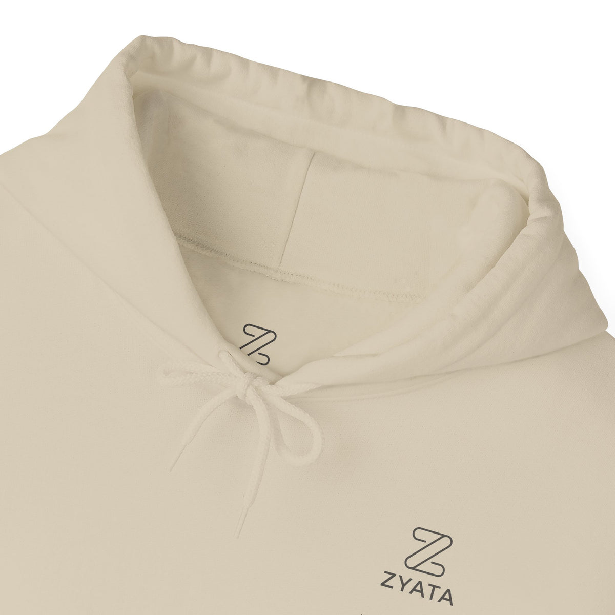 Zyata Minimalist Sleeve-Print Fleece Unisex Hoodie