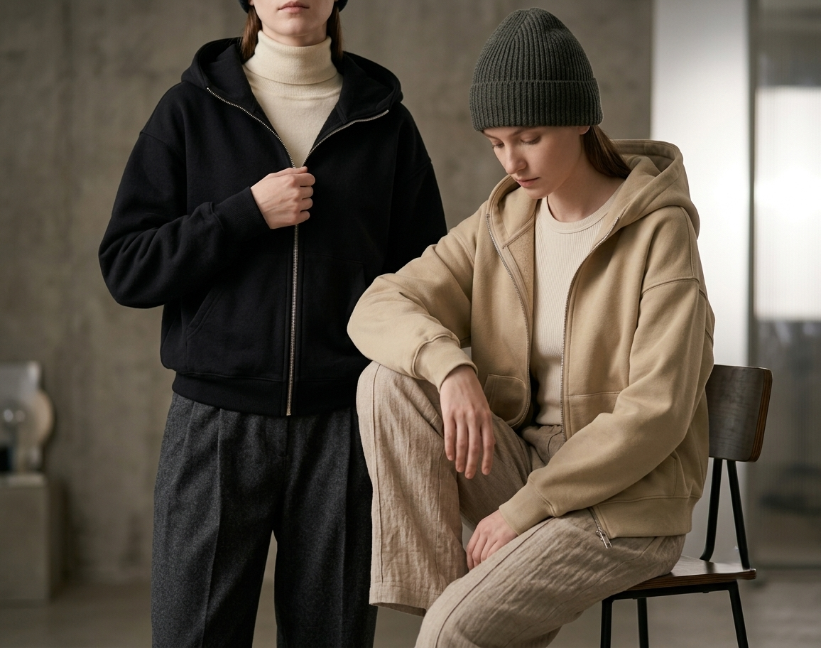Oversized Fleece High-Neck Zip Jacket