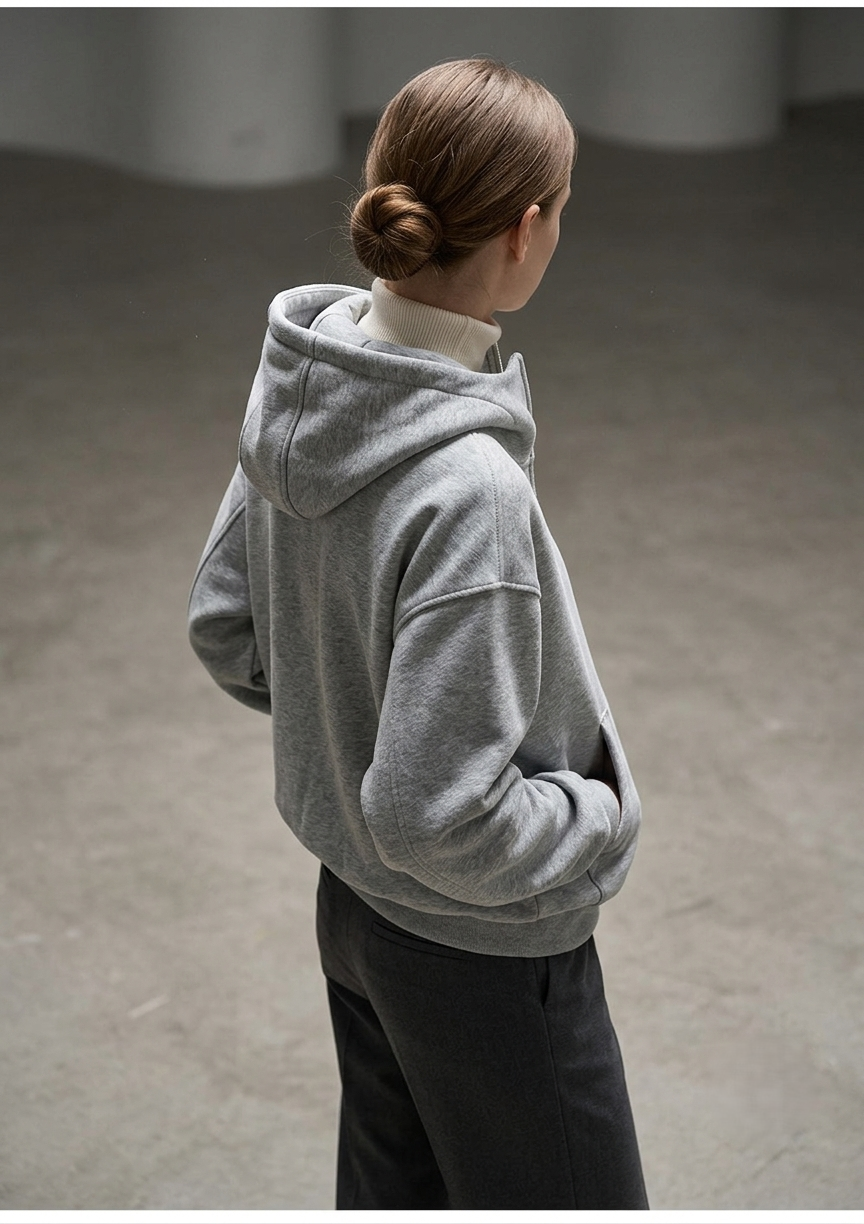 Oversized Fleece High-Neck Zip Jacket