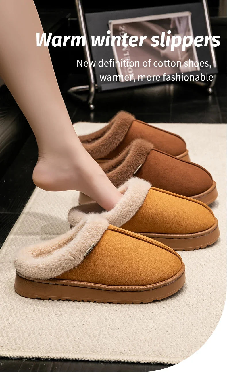 Cloud-Step Fluffy Winter Slippers