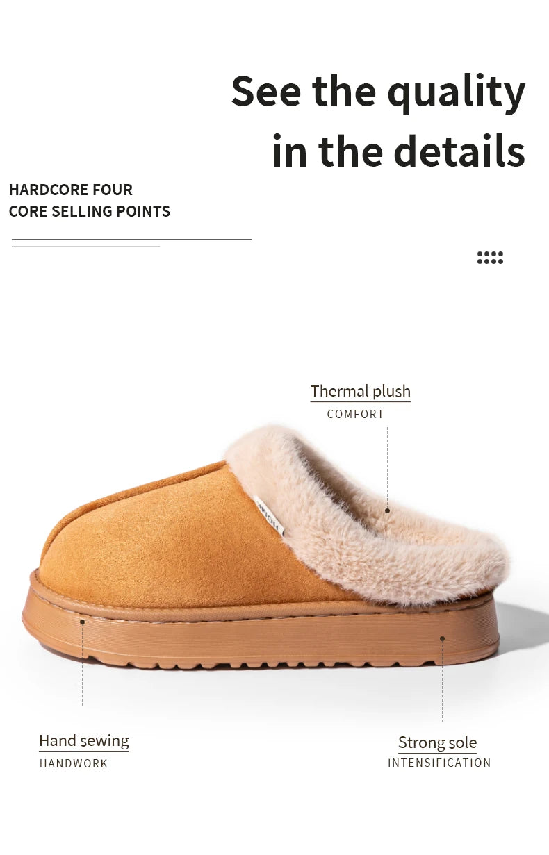 Cloud-Step Fluffy Winter Slippers