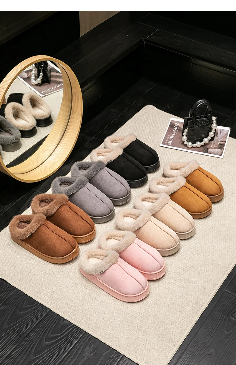 Cloud-Step Fluffy Winter Slippers