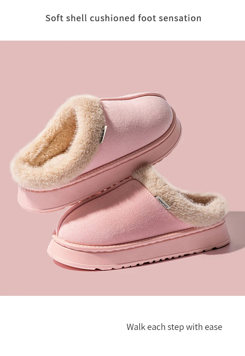 Cloud-Step Fluffy Winter Slippers