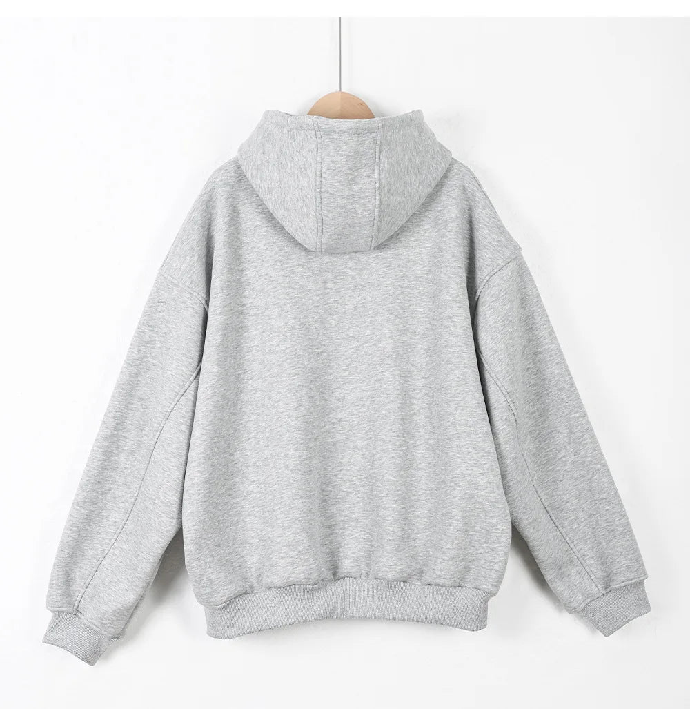 Oversized Fleece High-Neck Zip Jacket